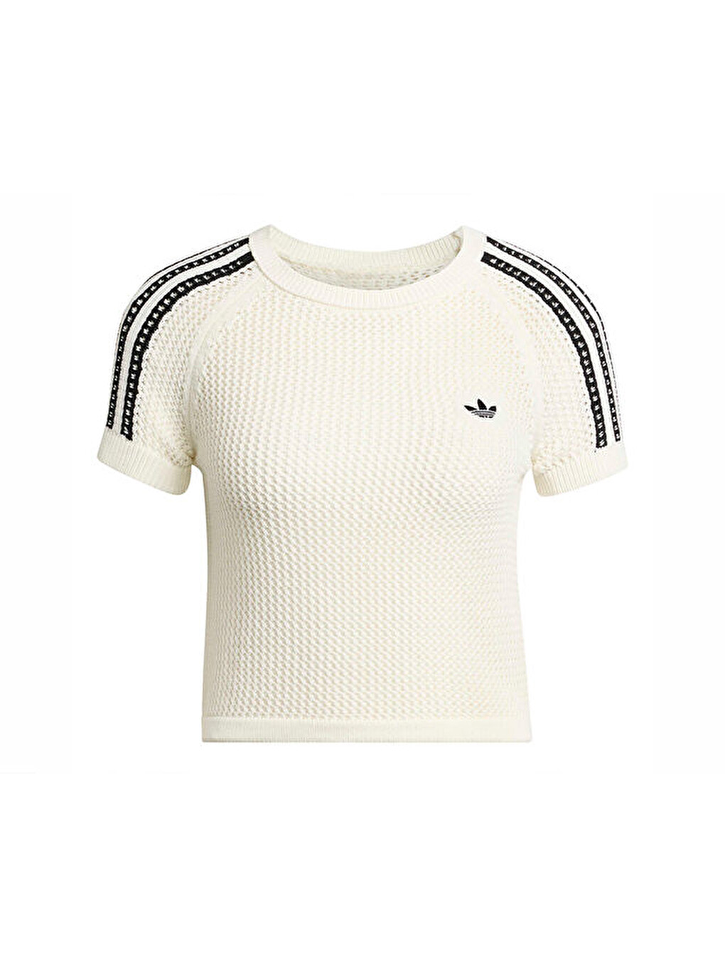 Crochet Tee Kadın Günlük Tişört Ke0200 Beyaz-5