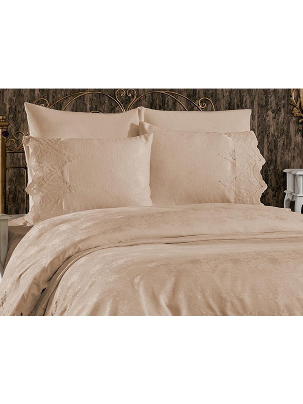 Stella Çift Kişilik Pike Takımı Bej-1