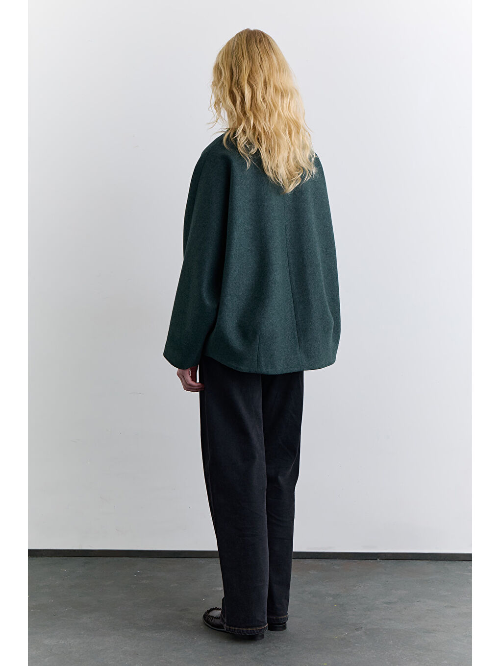 Milana Kaşe Ceket Yeşil-5