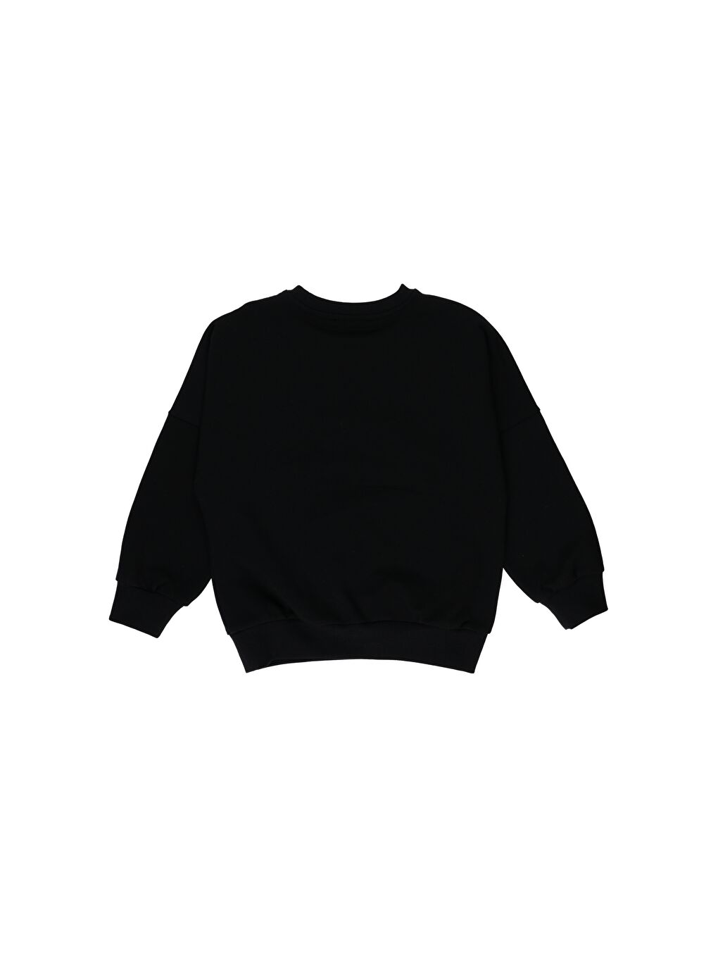 Panço Siyah Kız Çocuk Nakışlı Sweatshirt - 2