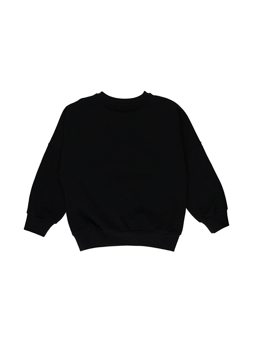 Panço Siyah Kız Çocuk Nakışlı Sweatshirt - 5