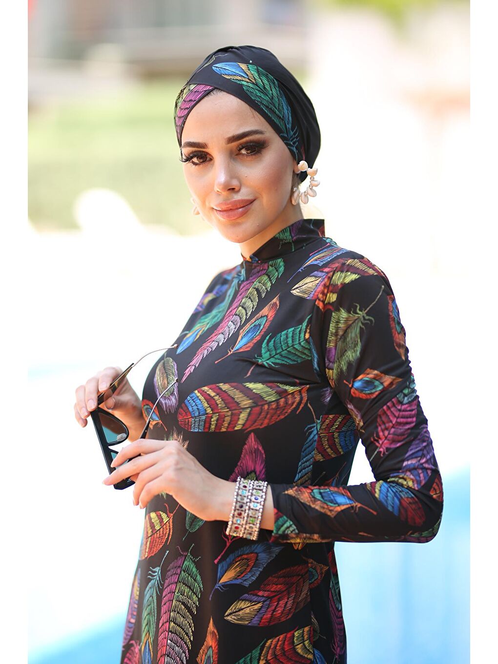 Siyah Büyük Beden Elastanlı Tesettür Mayo 2013 Tuğba-2