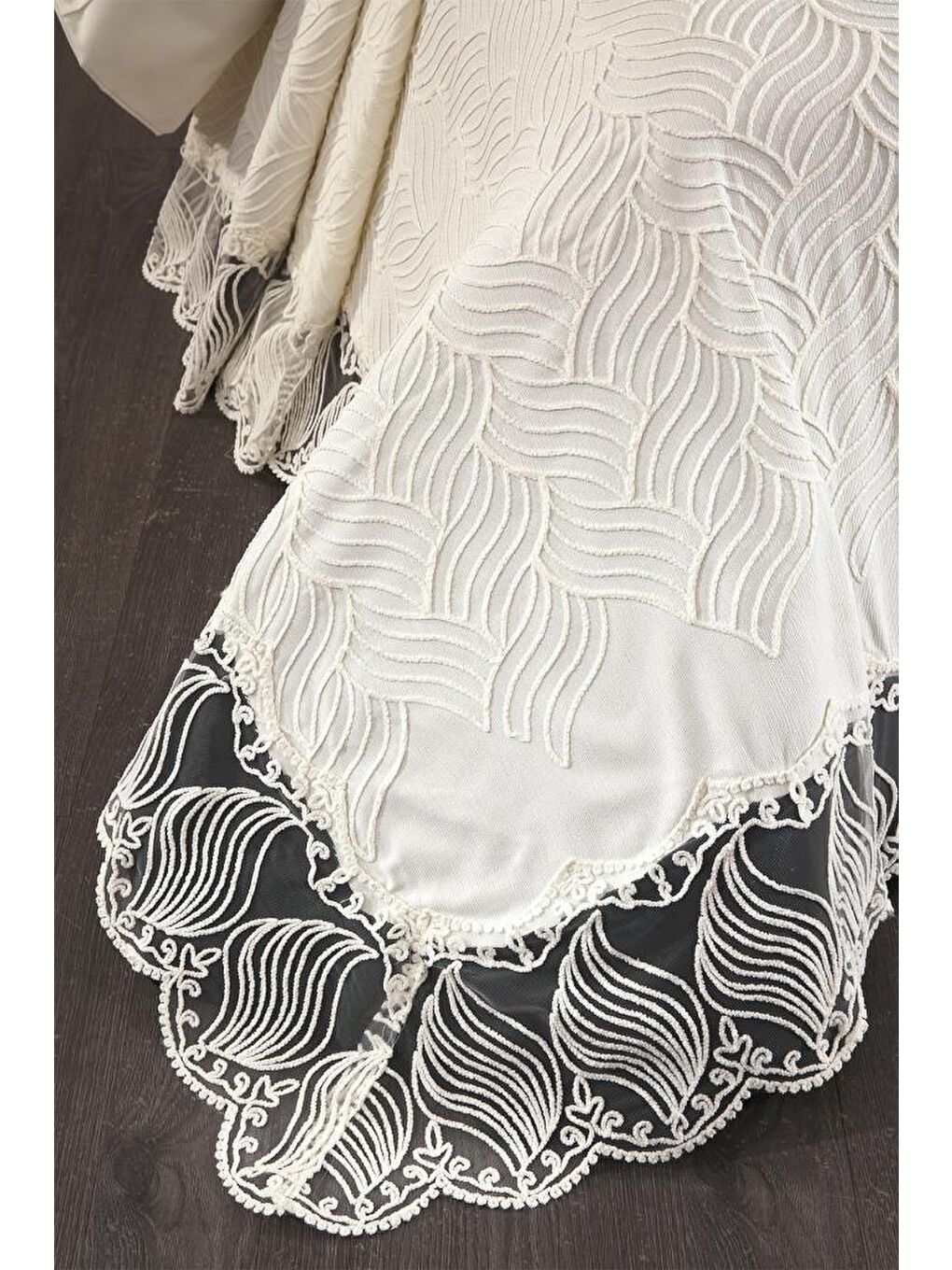 Ekru Anka 10 Parça Battaniyeli Çeyiz Seti Krem-1