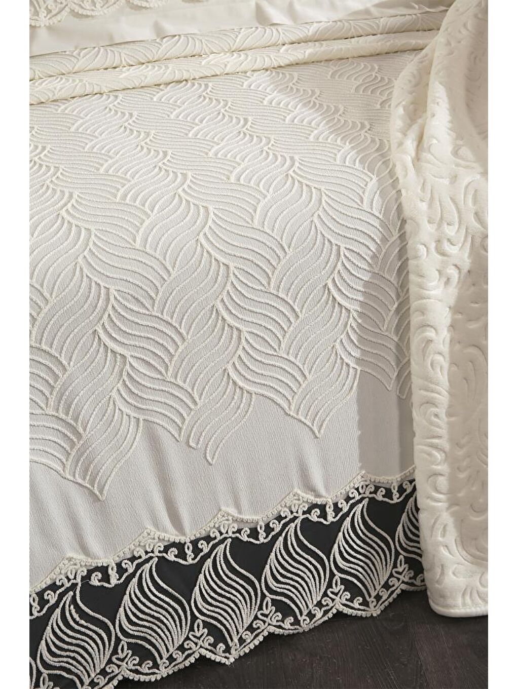 Ekru Anka 10 Parça Battaniyeli Çeyiz Seti Krem-2