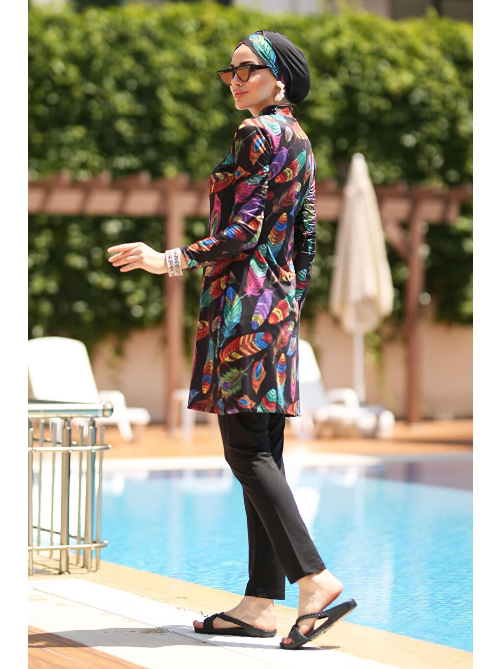 Siyah Büyük Beden Elastanlı Tesettür Mayo 2013 Tuğba-3