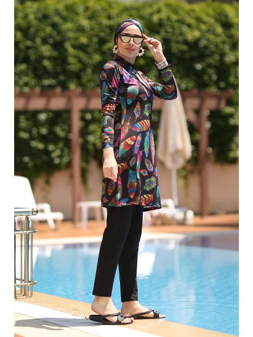 Siyah Büyük Beden Elastanlı Tesettür Mayo 2013 Tuğba-4