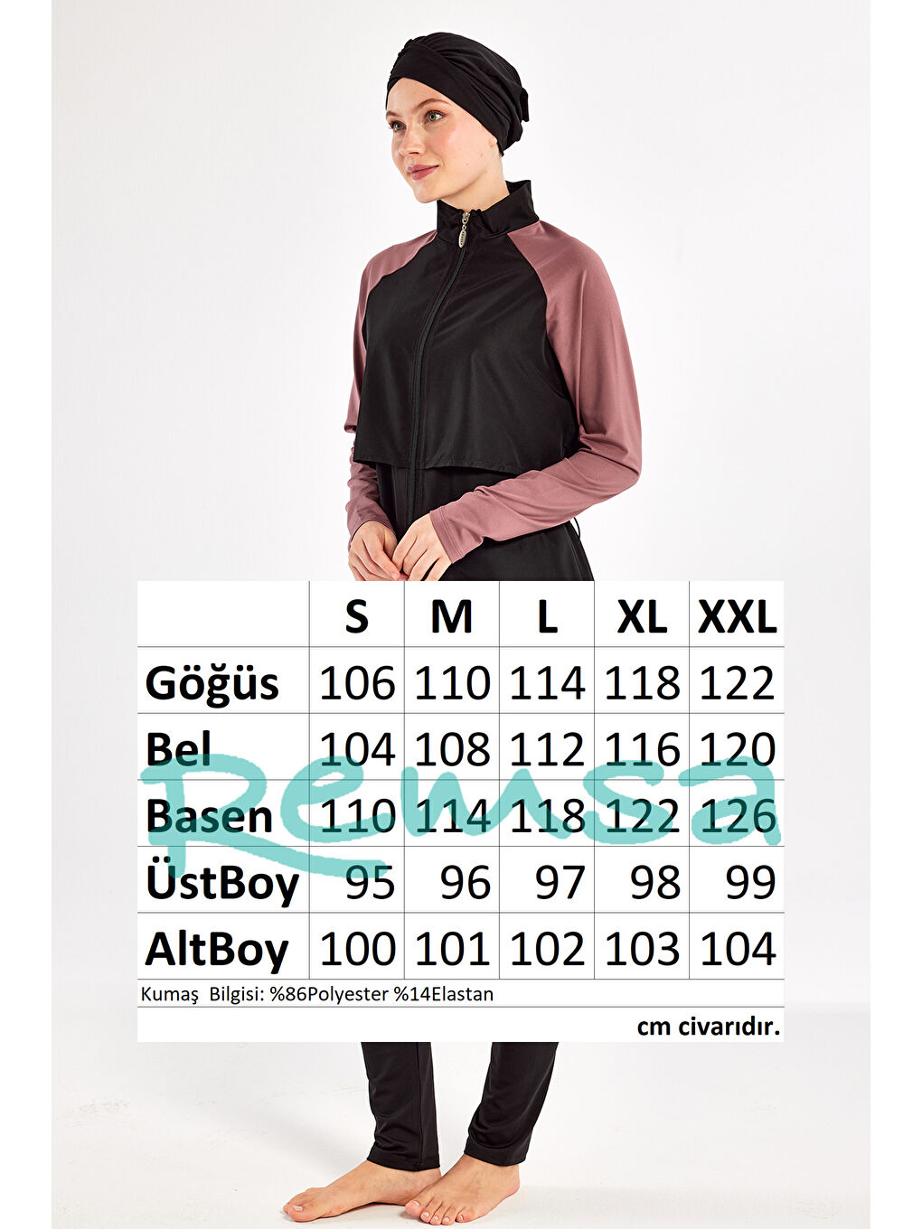 Kahverengi Reglan Kol Tam Kapalı Tesettür Mayo Debbıe 1405 Kiremit-2