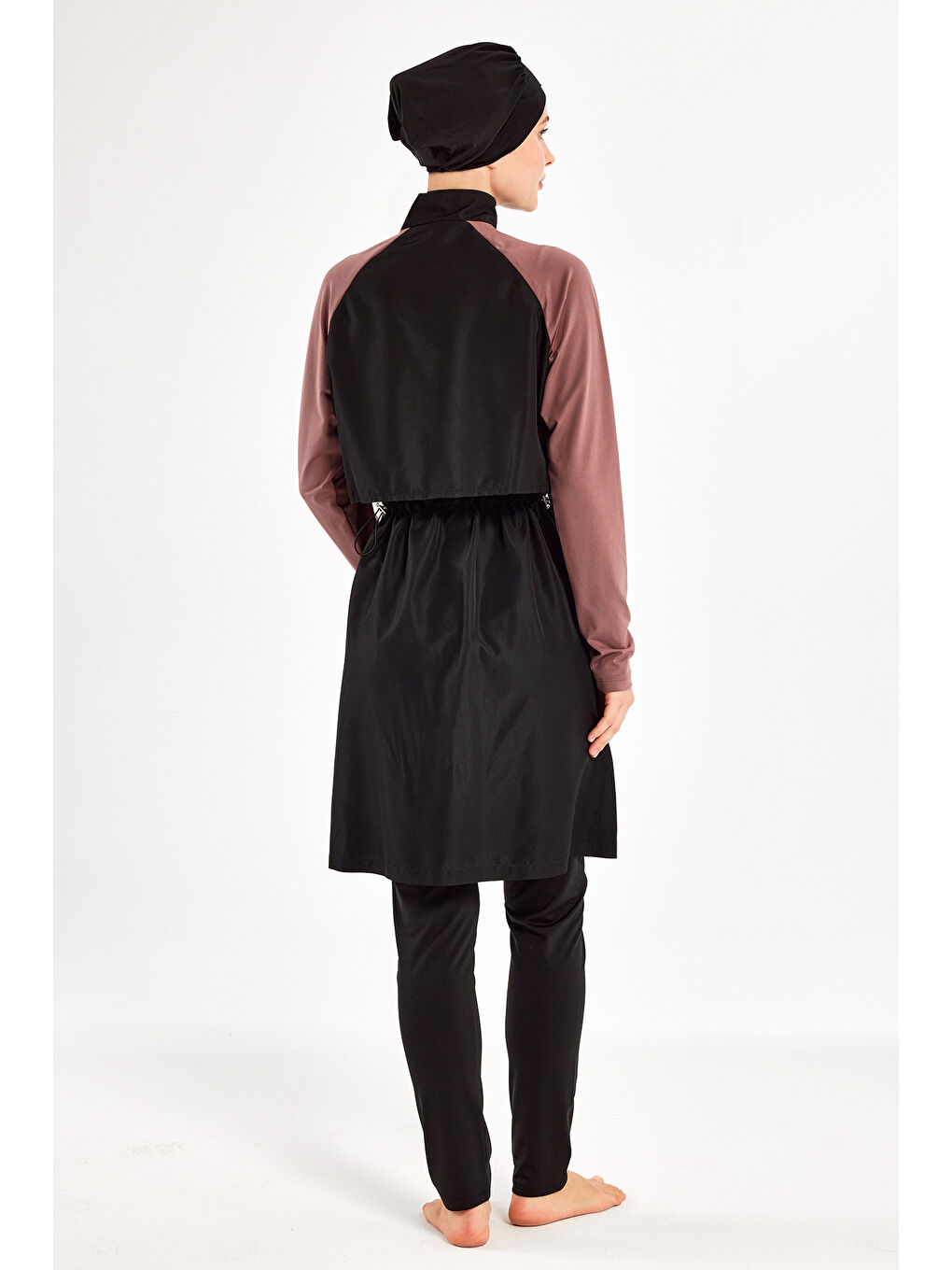 Kahverengi Reglan Kol Tam Kapalı Tesettür Mayo Debbıe 1405 Kiremit-3