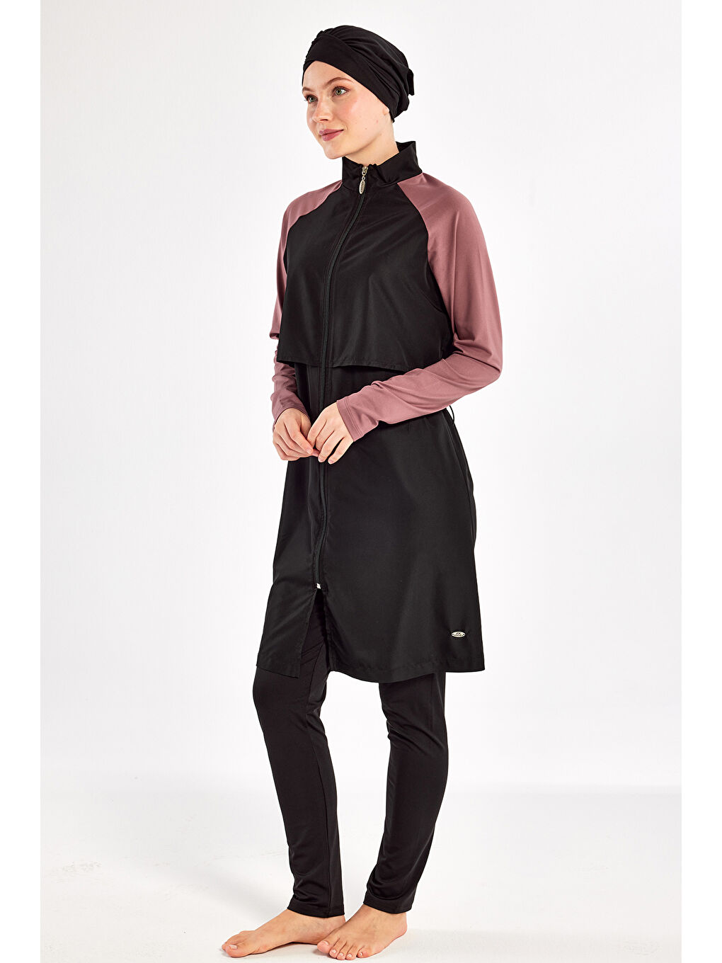 Kahverengi Reglan Kol Tam Kapalı Tesettür Mayo Debbıe 1405 Kiremit-4