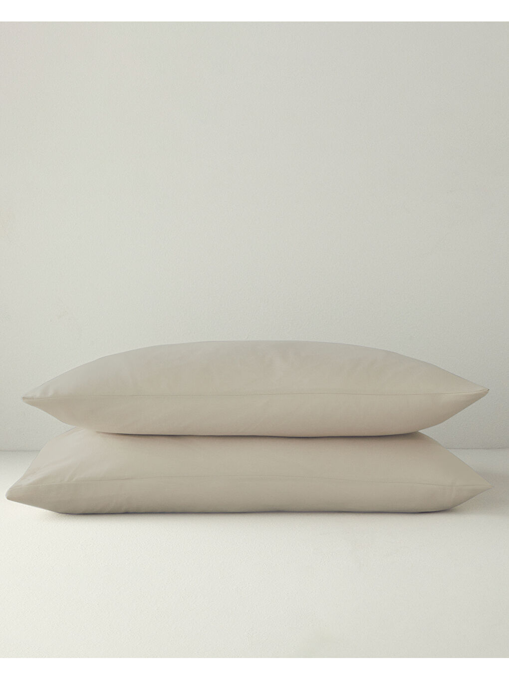 Kahverengi Pure Pamuklu 2'li Yastık Kılıfı 50x70 cm Kahve Köpüğü-2