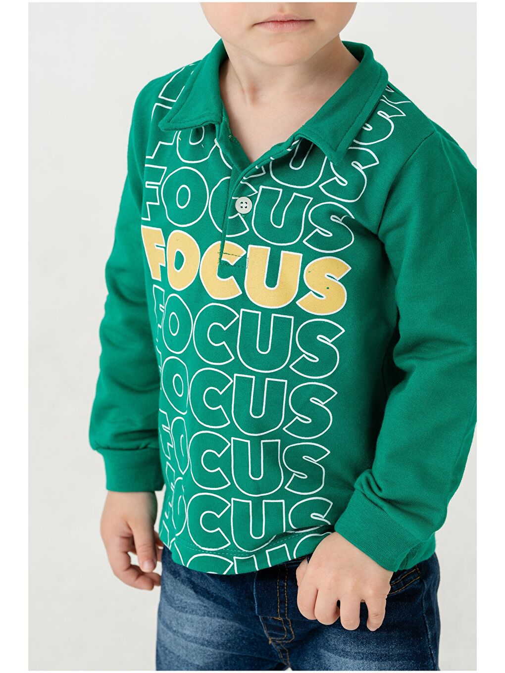 Yeşil Bebek Jean Pantolonlu Takım-3