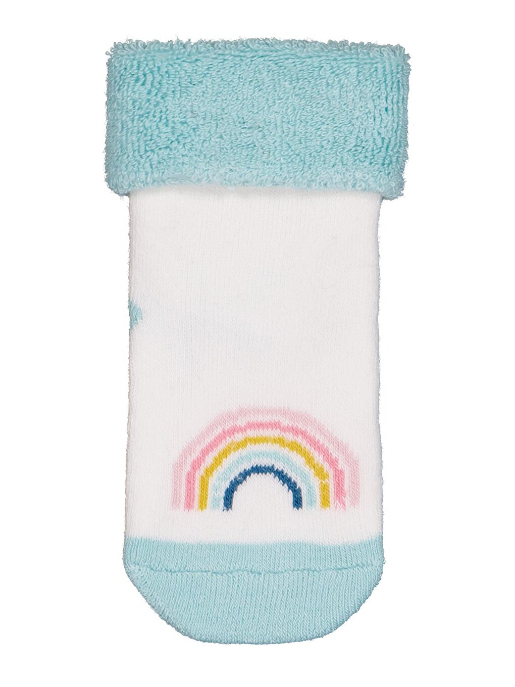 Beyaz Baby Rainbow Kıvrık Havlu 6-18 Ay 2'li Bebek Kız Çorap Set - Standart-3