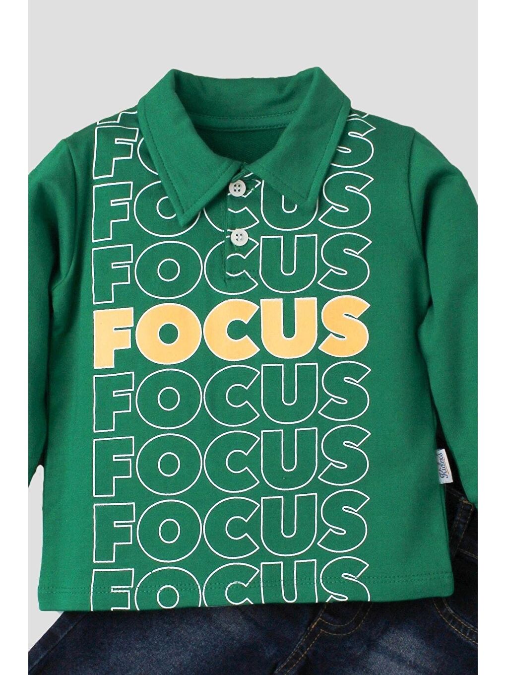 Yeşil Bebek Jean Pantolonlu Takım-6