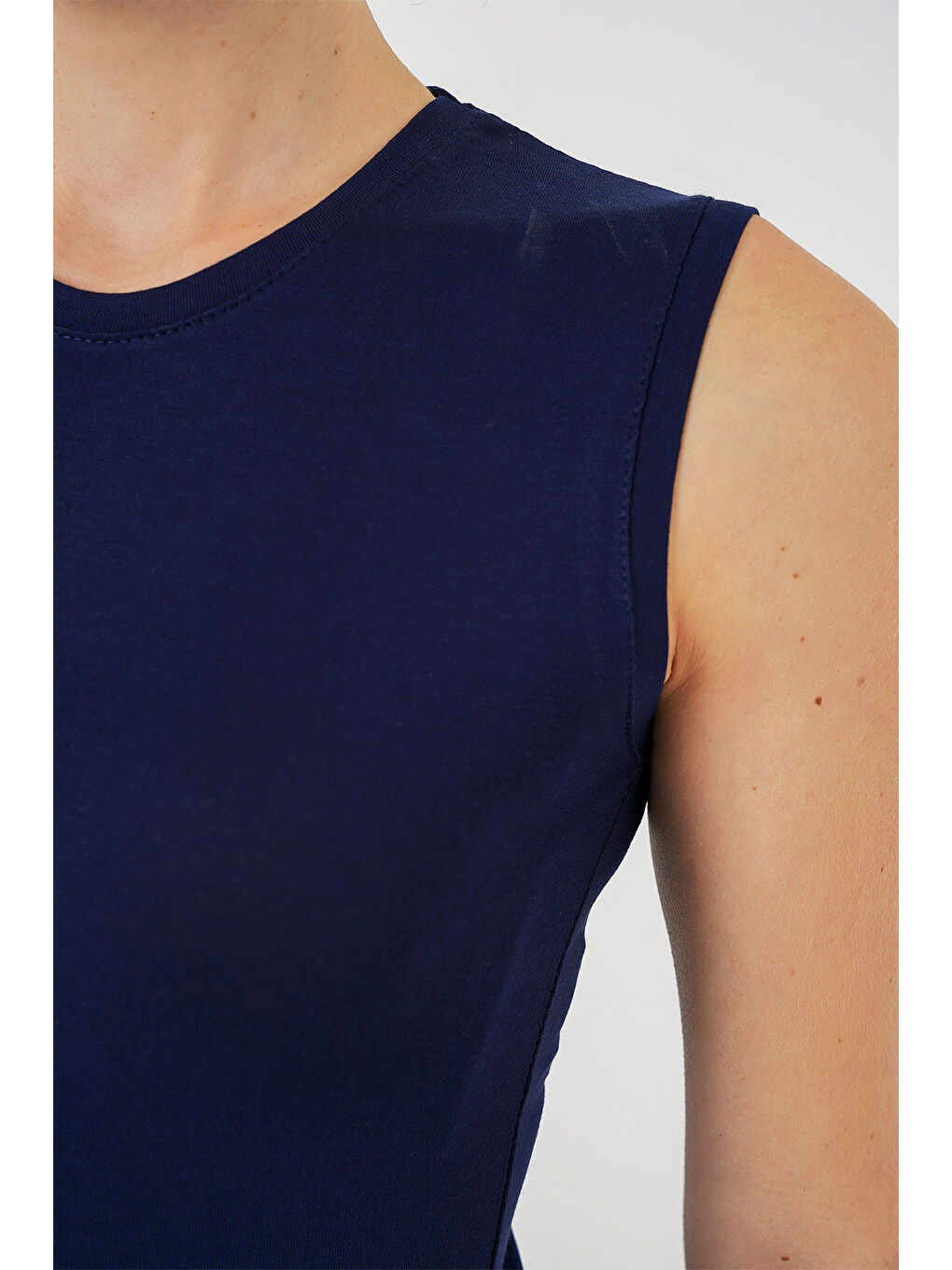 Kadın Kolsuz Body 4347 - Lacivert-4
