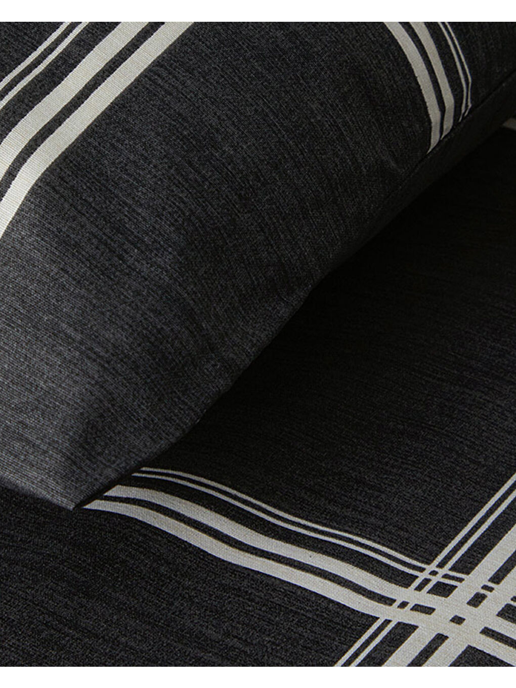 Glen Check Kolay Ütülenir Çift Kişilik Nevresim Seti Antrasit-1