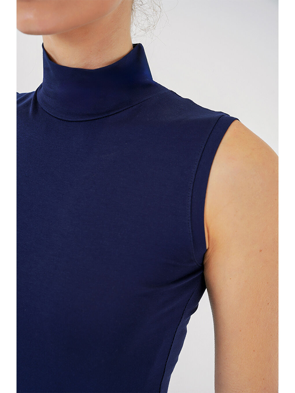 Kadın Kolsuz Body 4348 - Lacivert-4