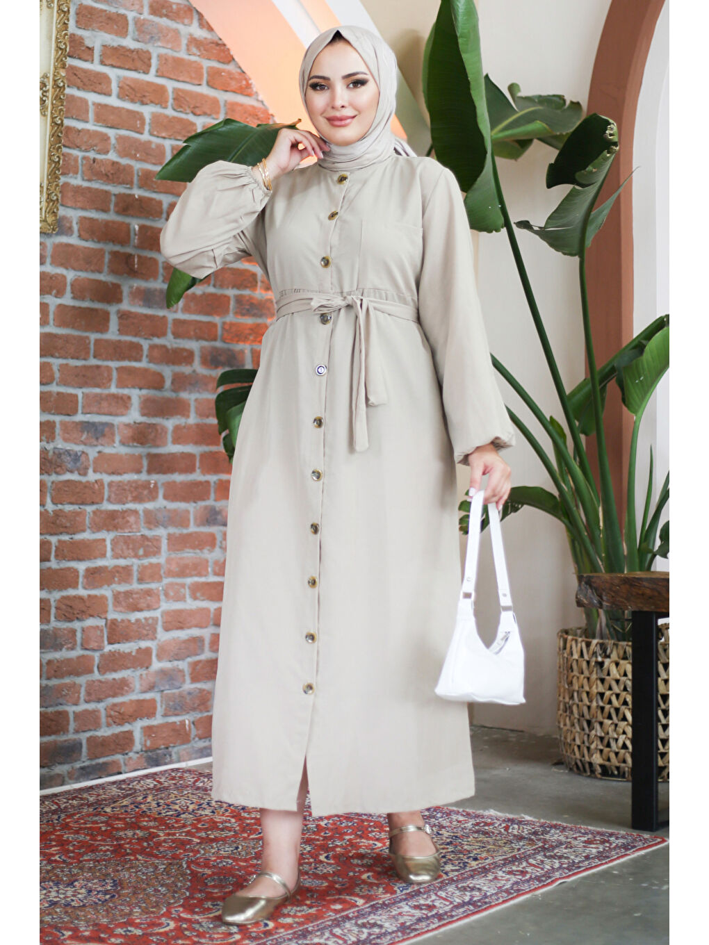 Bej Elbise Vizon - 27289