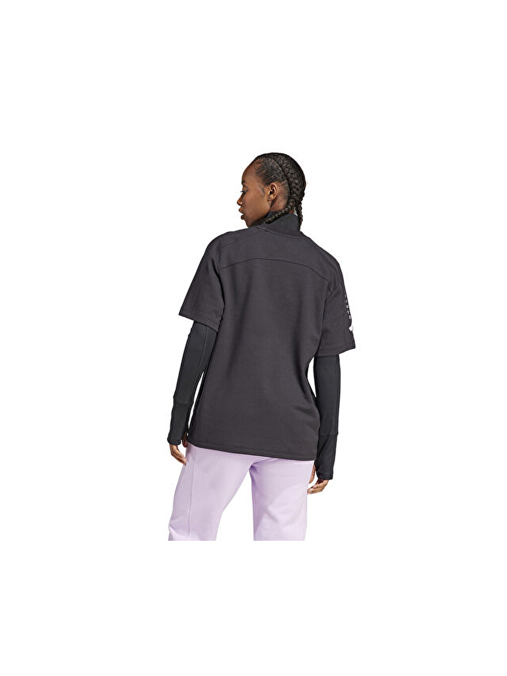 Asmc Logo Tee Kadın Antrenman Tişörtü Ib6854 Siyah-1