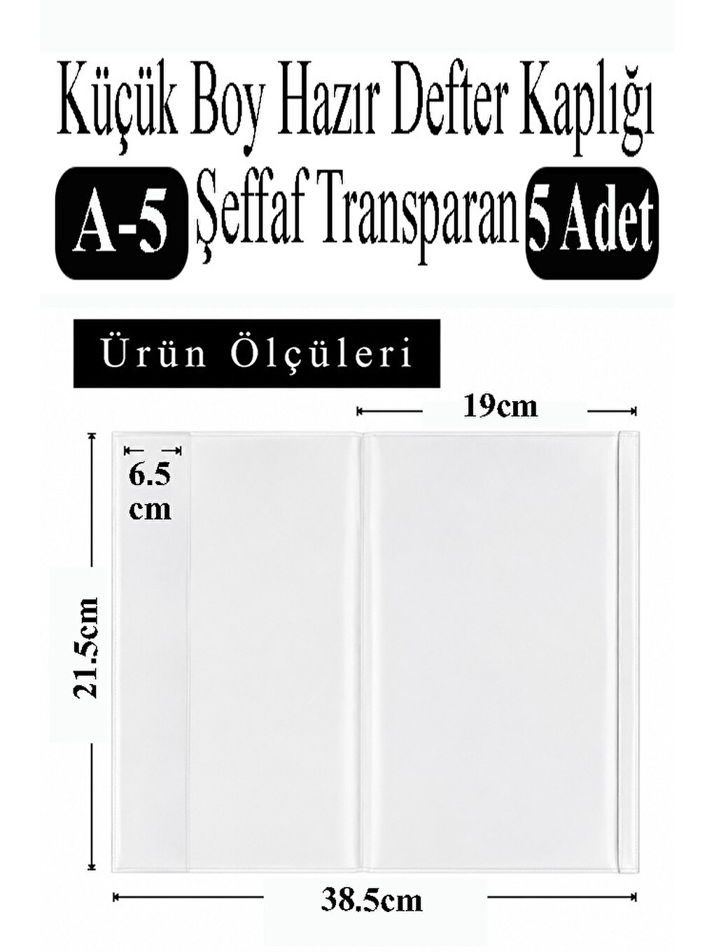 Hazır Defter Kaplığı Şeffaf Buzlu Beyaz A4 10 Adet 1 Paket Cırtlı Ayarlanabilir Kendinde Yapışkanlı-1