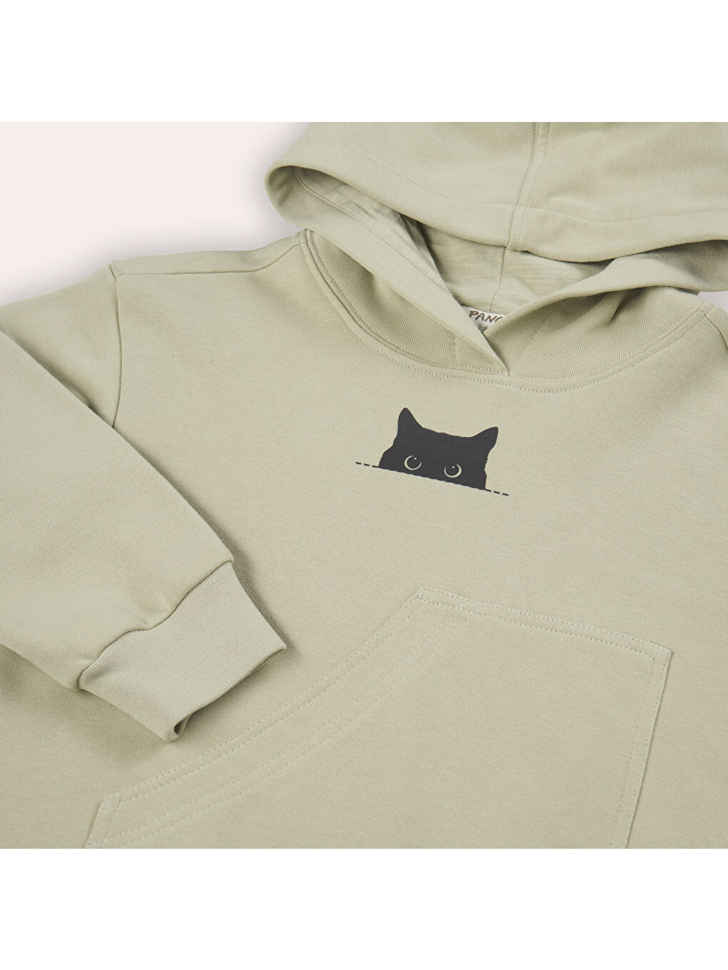 Haki Erkek Çocuk Cep Detaylı Kapüşonlu Sweatshirt-6