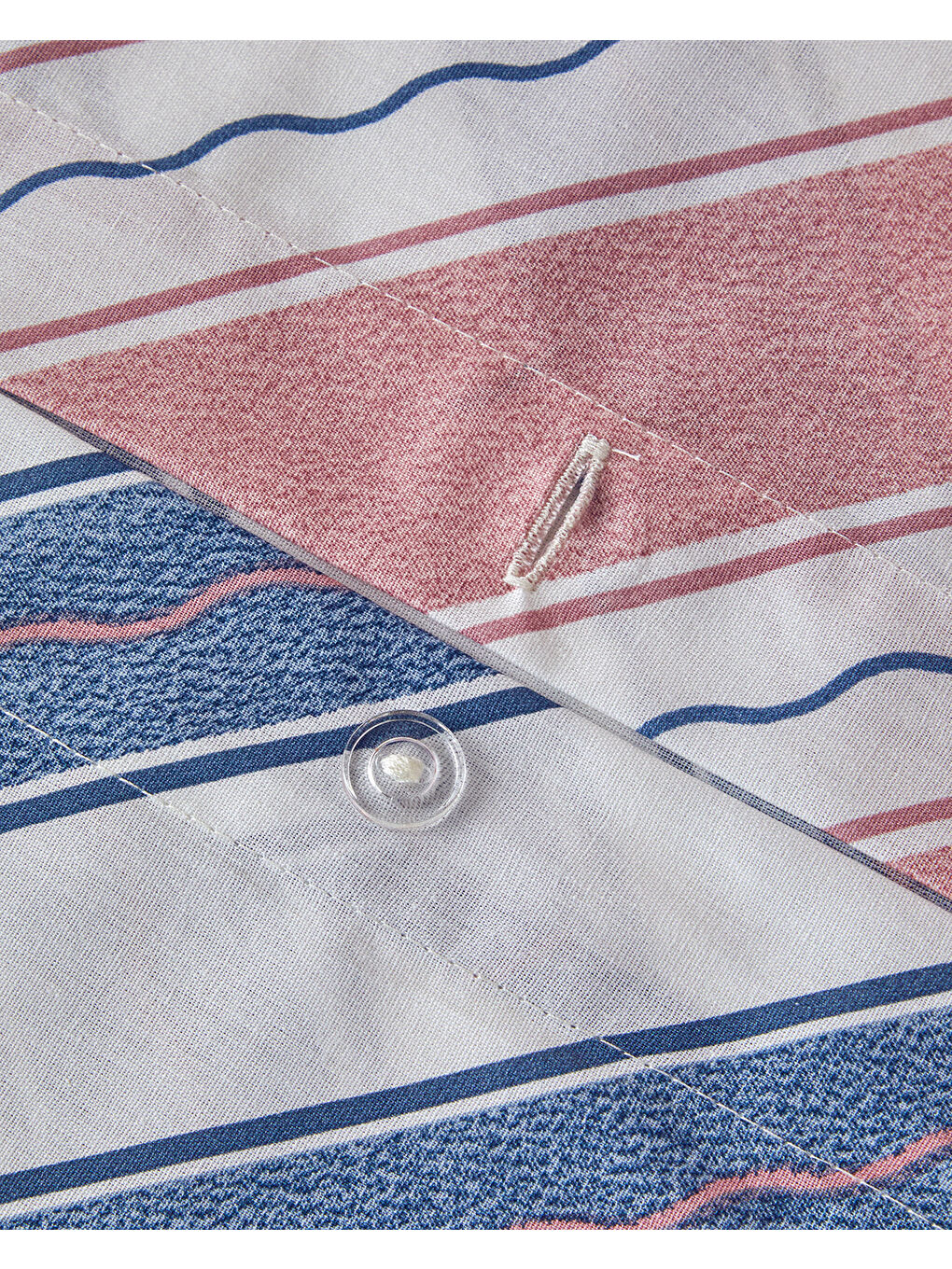 Ornament Blossom Pamuklu Ranforce Çift Kişilik Nevresim Seti 200x220 cm Mavi - Pembe-4