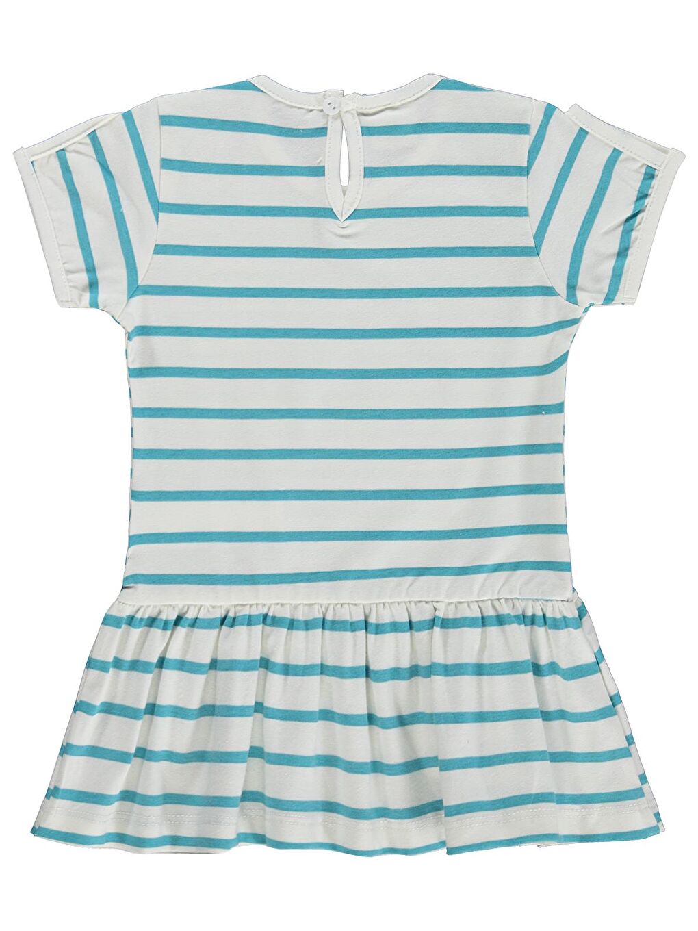 Baby Mobil Çiçekli Çizgi Emp 6-18 Ay Jile ve Elbise - Ekru 6-9 Ay-1