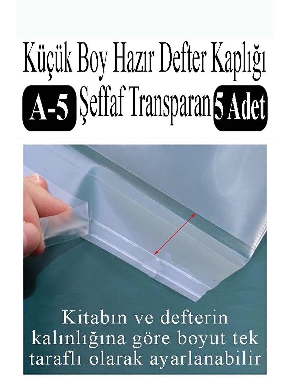 Hazır Defter Kaplığı Şeffaf Buzlu Beyaz A4 10 Adet 1 Paket Cırtlı Ayarlanabilir Kendinde Yapışkanlı-2