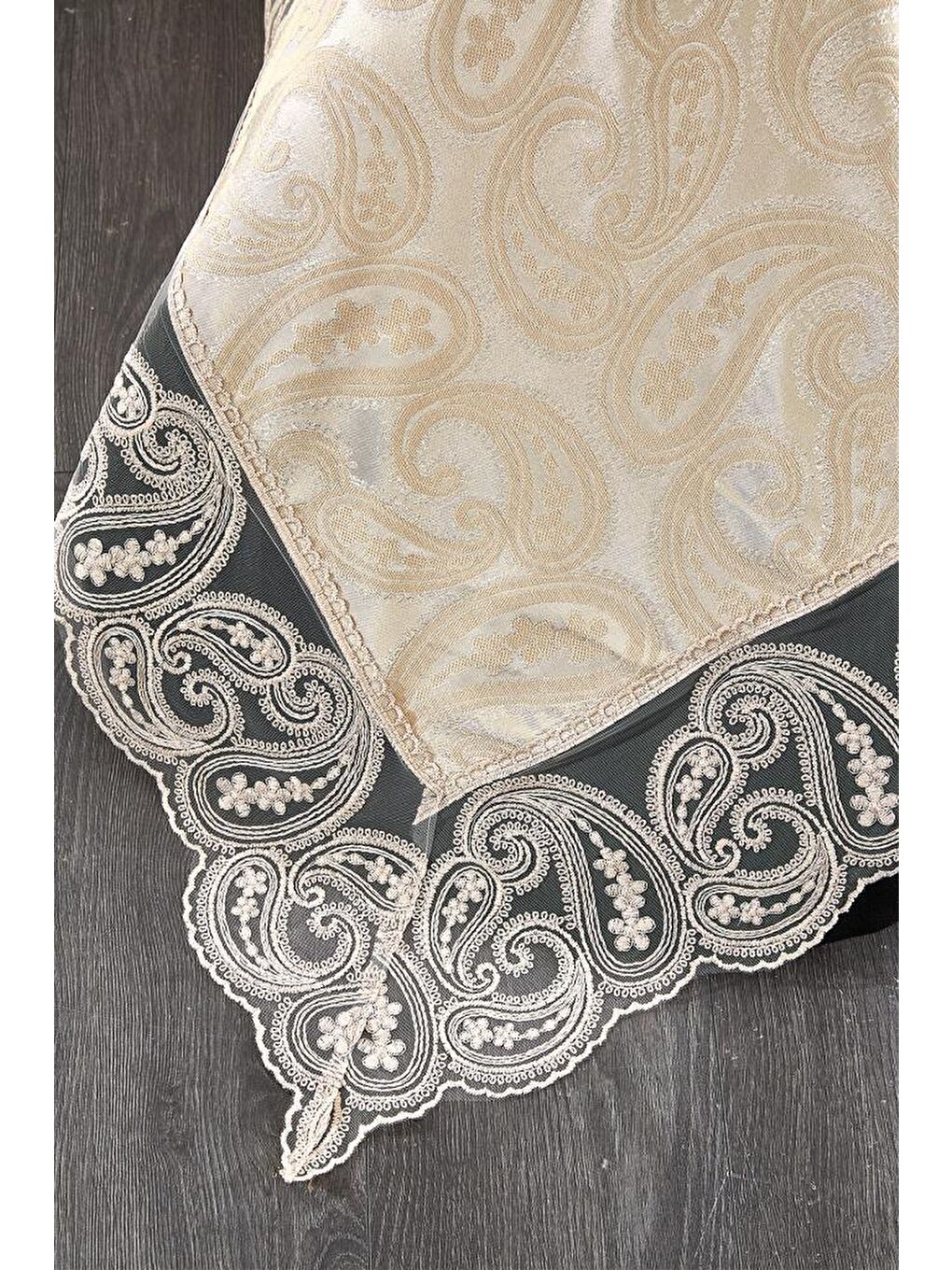 Şal 7 Parça Gelin Seti Bej-3