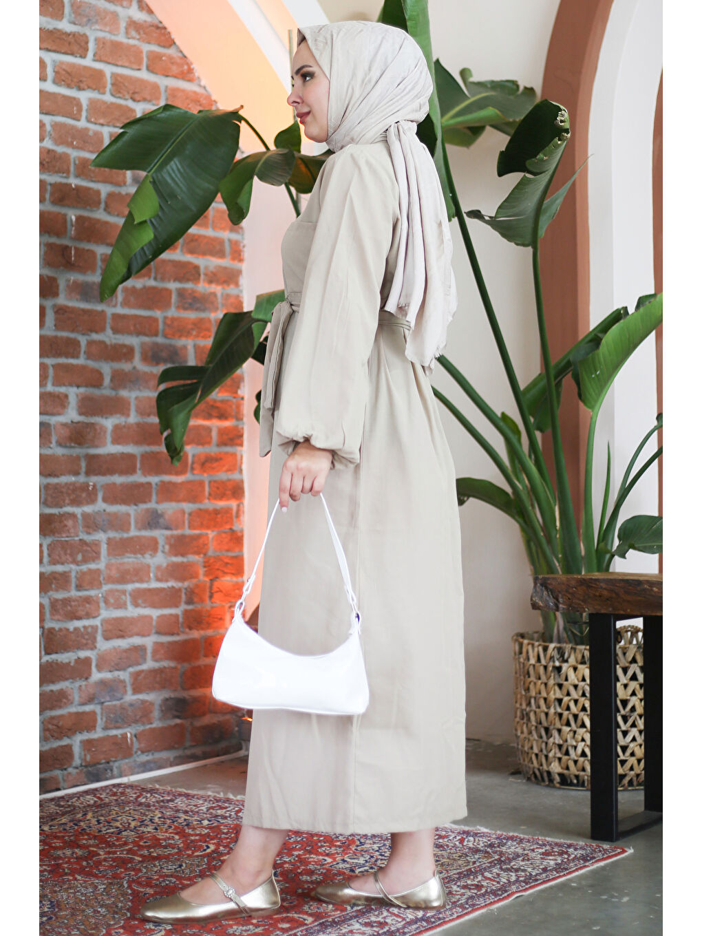 Bej Elbise Vizon - 27289-3