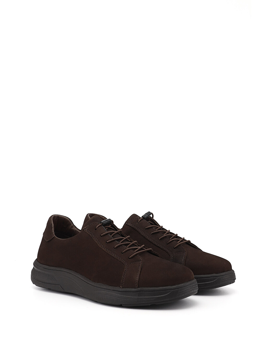 Kahverengi Erkek KAHVERENGİ Bağcıklı Hakiki Deri Sneaker-1