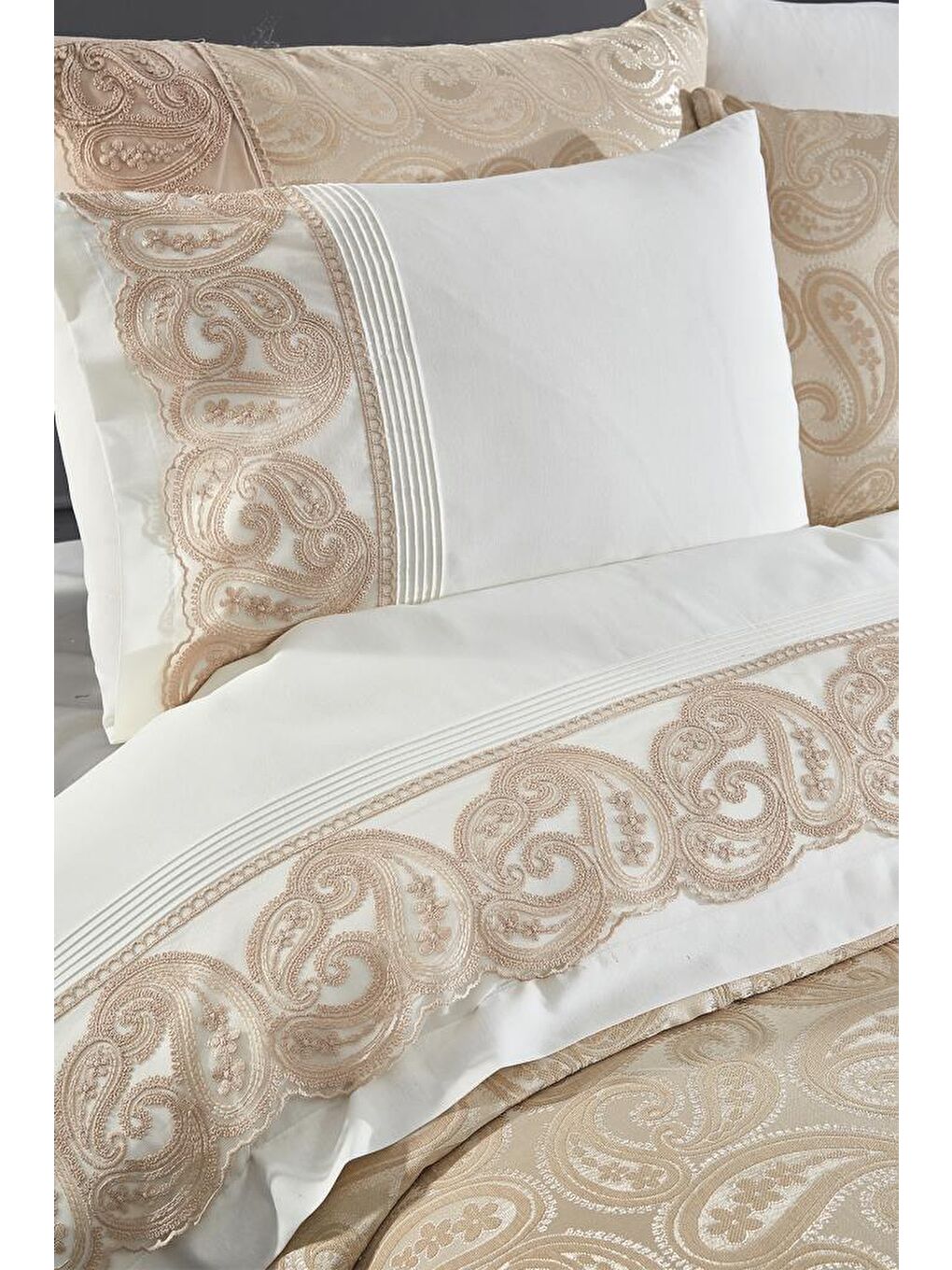 Şal 7 Parça Gelin Seti Bej-5