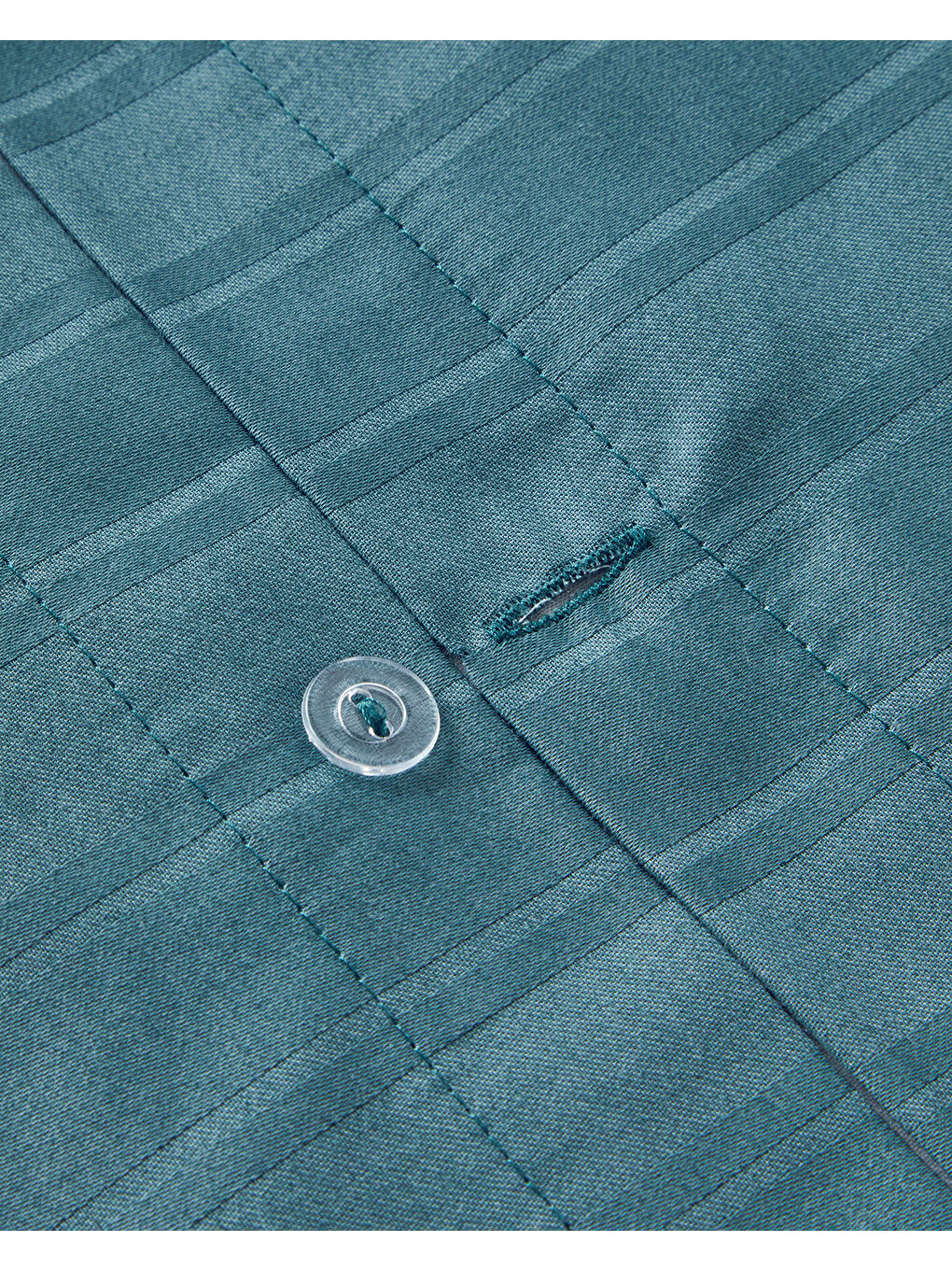 Lior Çizgili Pamuk Saten Çift Kişilik Nevresim Takımı Yeşil-4