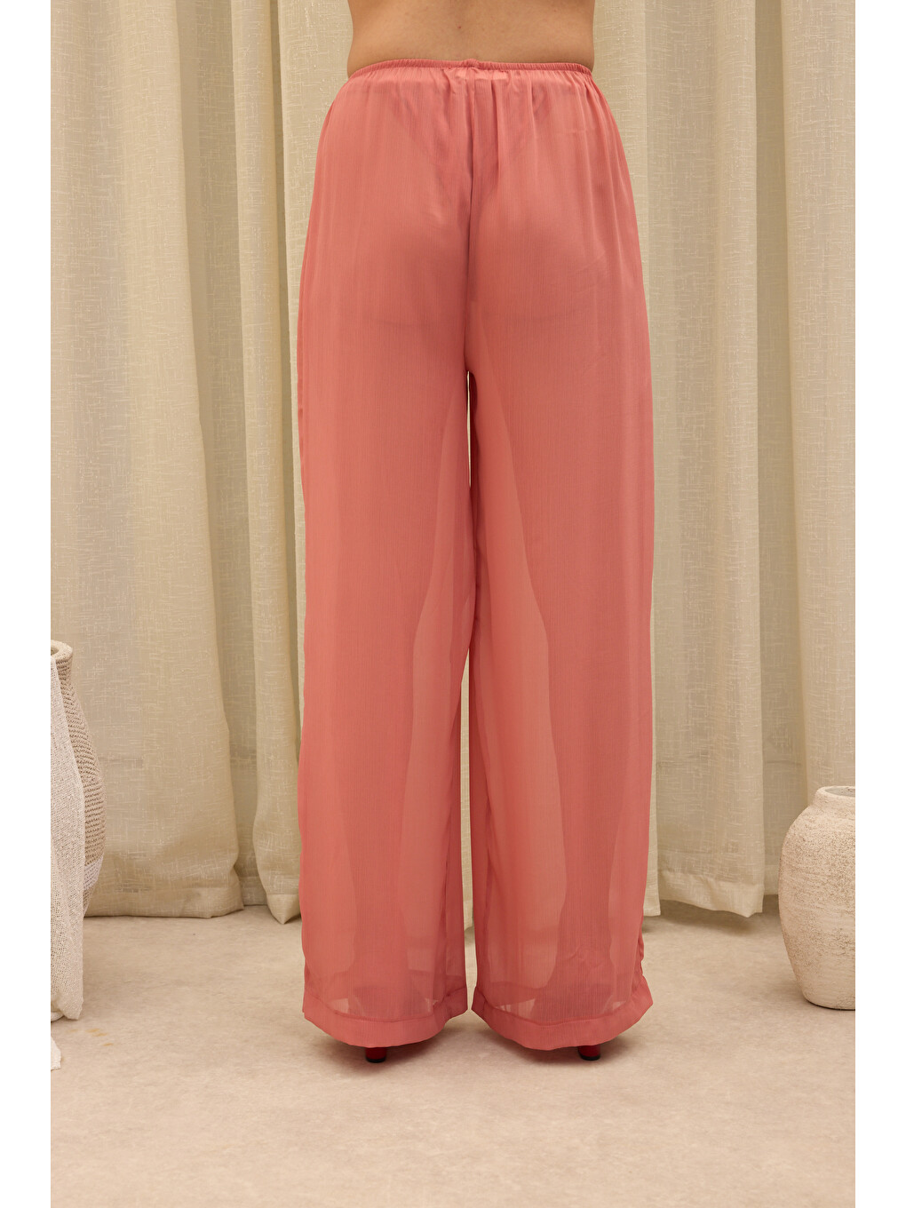 Kahverengi Charm Salaş Tarçın Crop Pantolon Takım-4