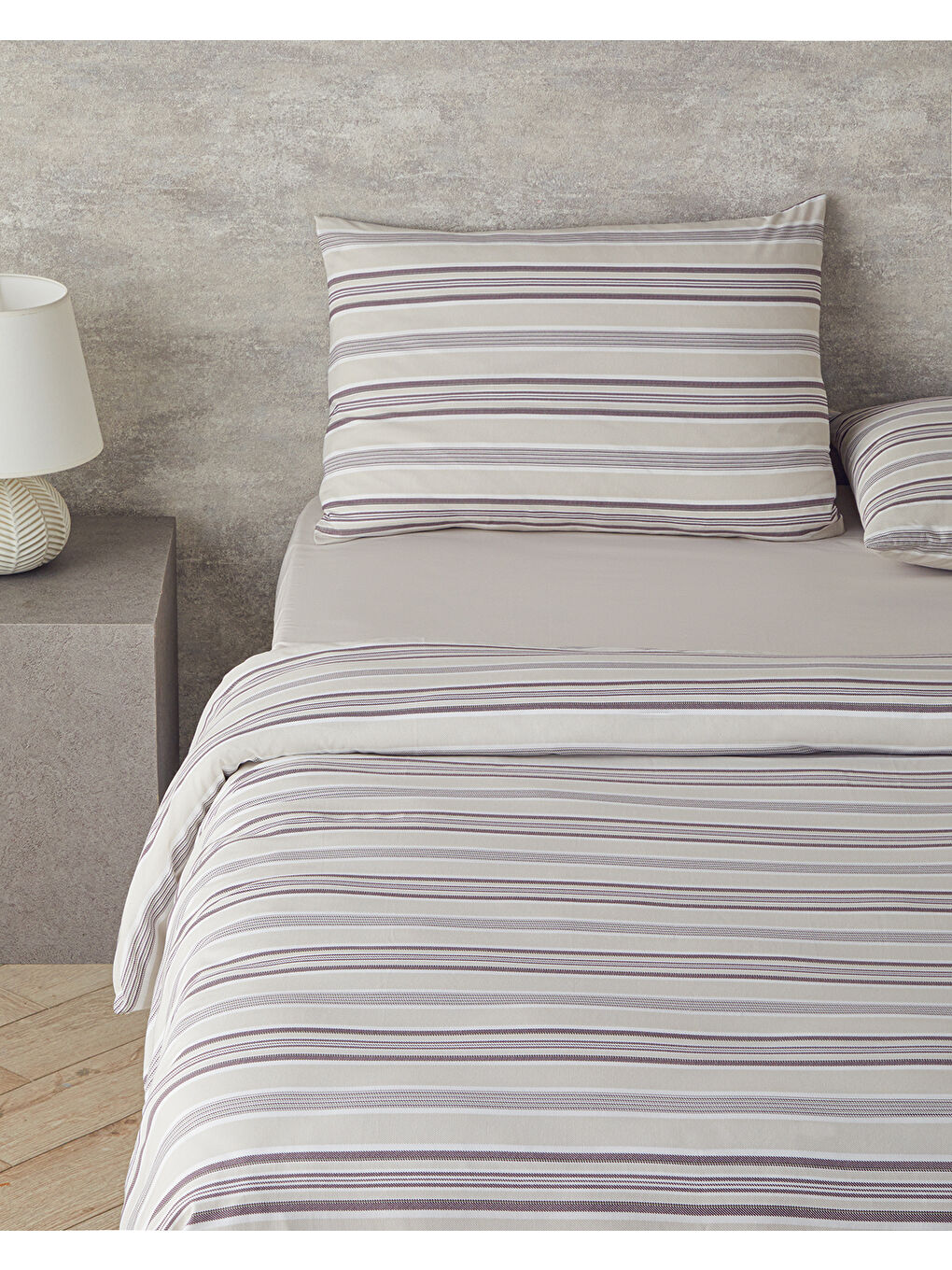 Contempo Kolay Ütülenir Tek Kişilik Nevresim Takımı 160x220 cm Mürdüm-1