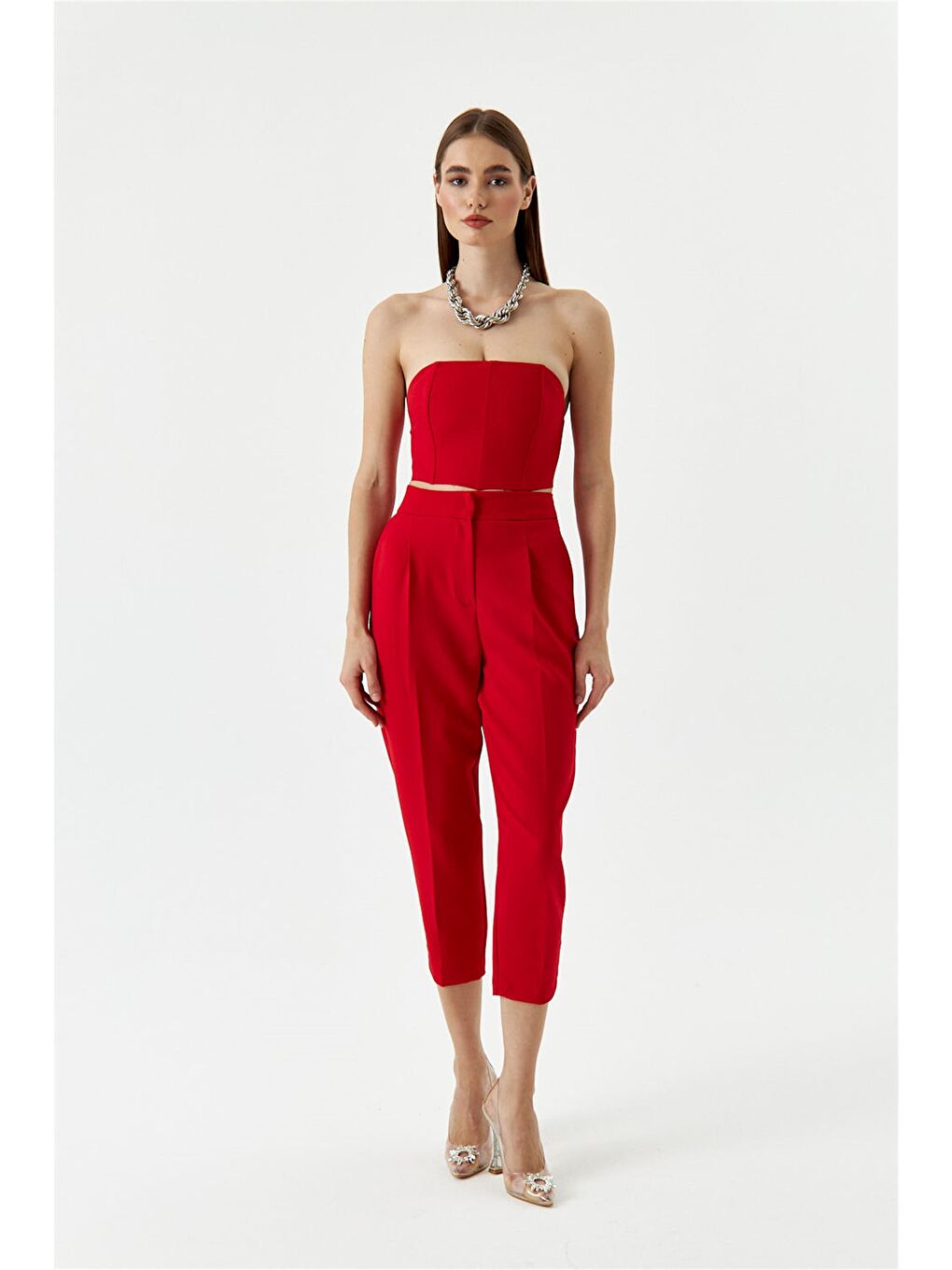 Carrot Fit Kırmızı Kadın Pantolon-1