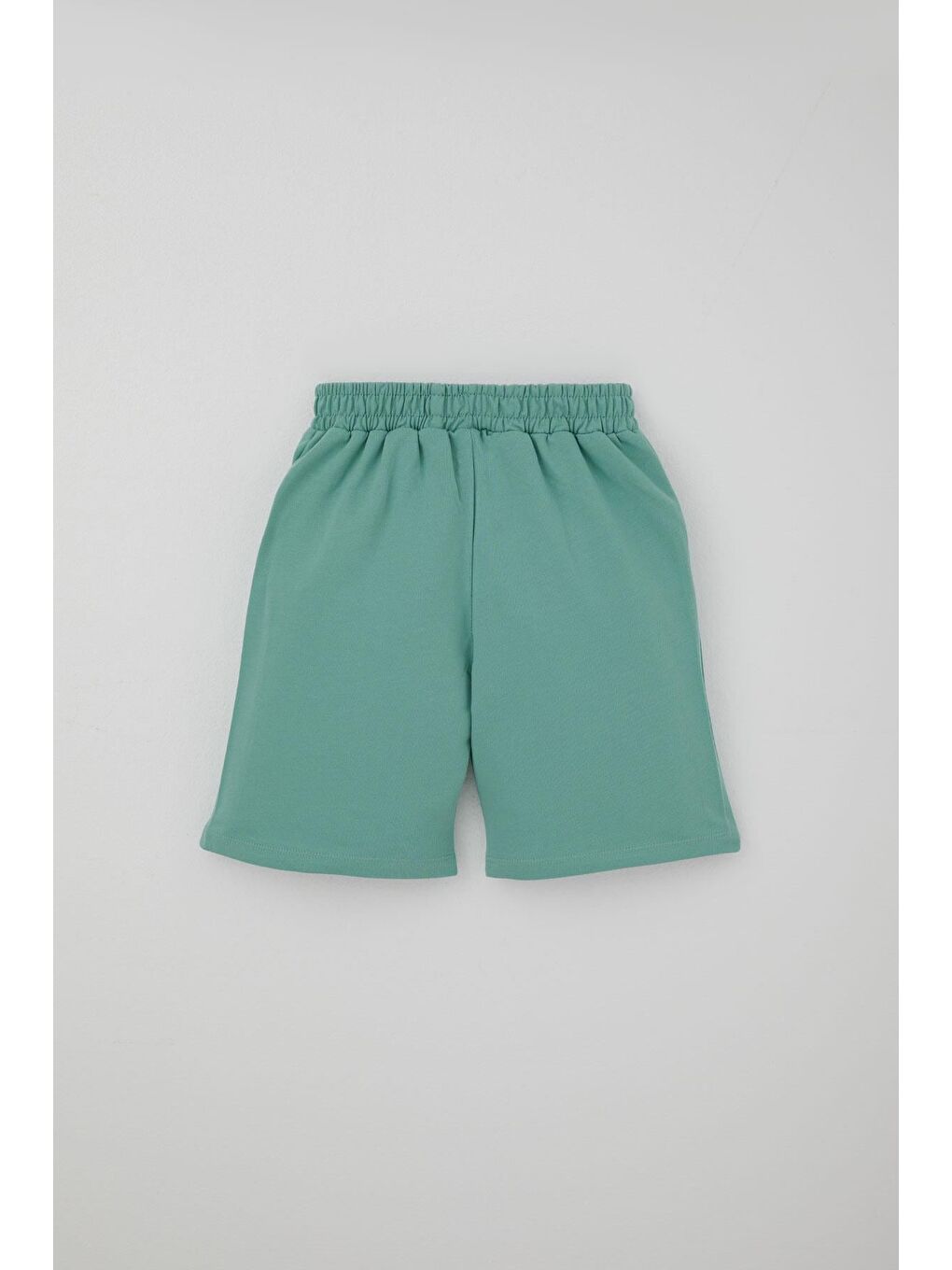Turkuaz Erkek Çocuk Şort Bağcık Aksesuarlı Cepli Su Yeşili (8-12 Yaş)-1