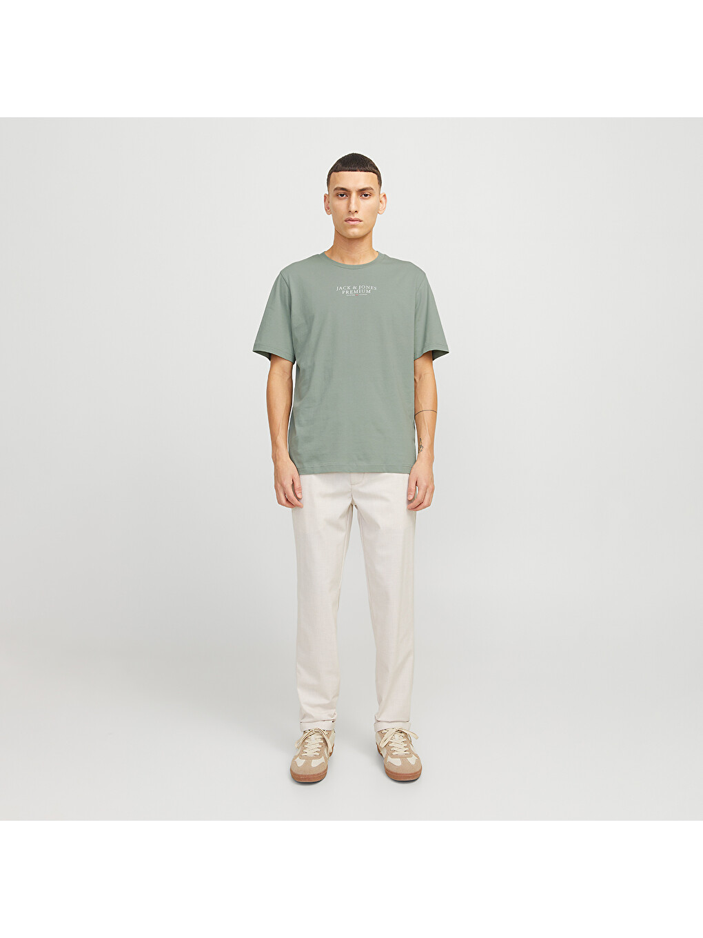 Bluarchie Crew Neck Erkek Yeşil Yuvarlak Yaka Spor Tişört-1
