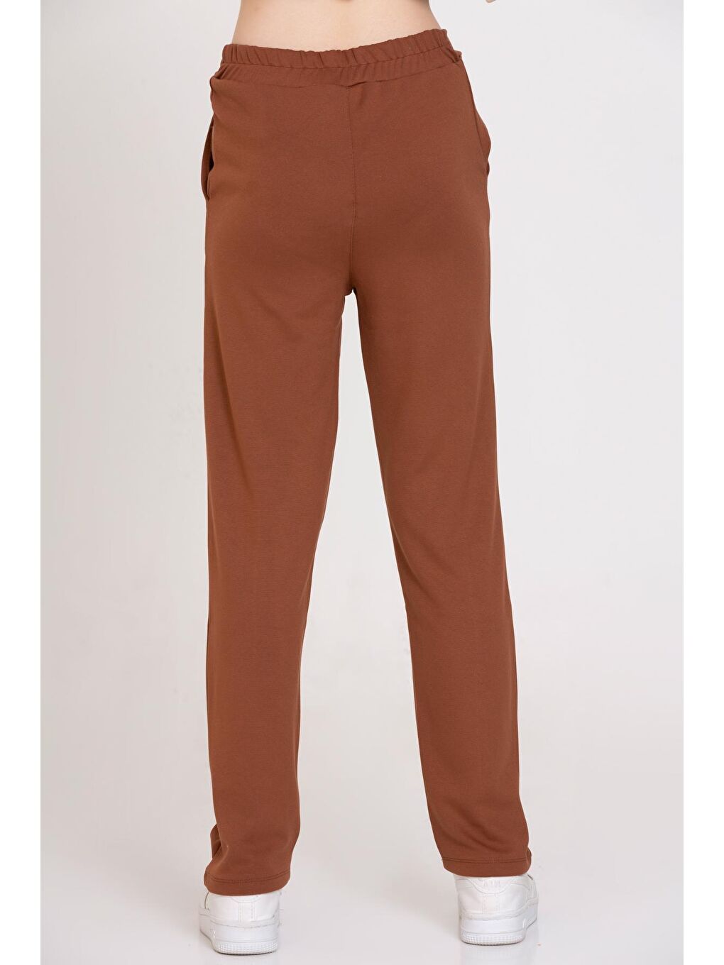 Kahverengi Kız Çocuk Kahve Çelik Örme 4-12 Yaş Pantolon - 23169-1-3