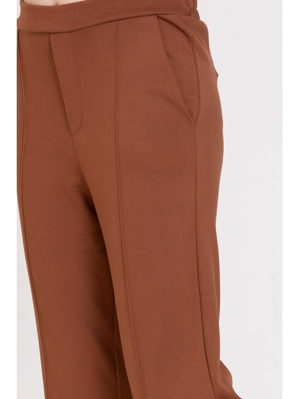 Kahverengi Kız Çocuk Kahve Çelik Örme 4-12 Yaş Pantolon - 23169-1-4