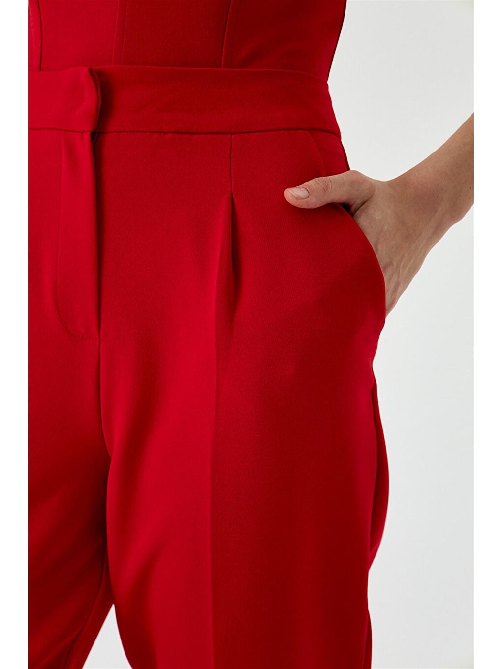 Carrot Fit Kırmızı Kadın Pantolon-5