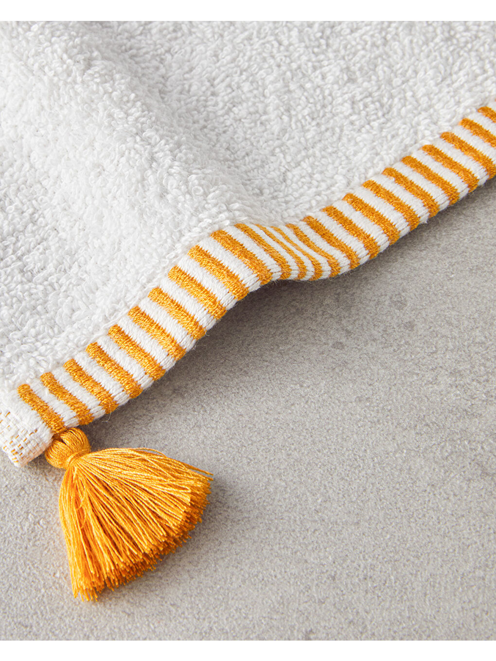 Lila Colorful Lines Pamuklu El Havlusu 30x45 cm Ekru-Sarı-1