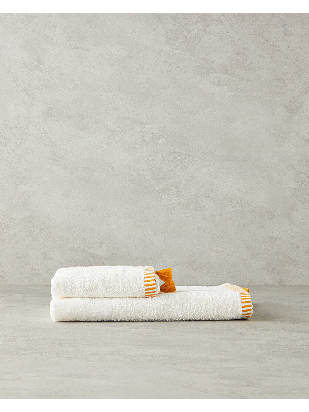 Lila Colorful Lines Pamuklu El Havlusu 30x45 cm Ekru-Sarı-2