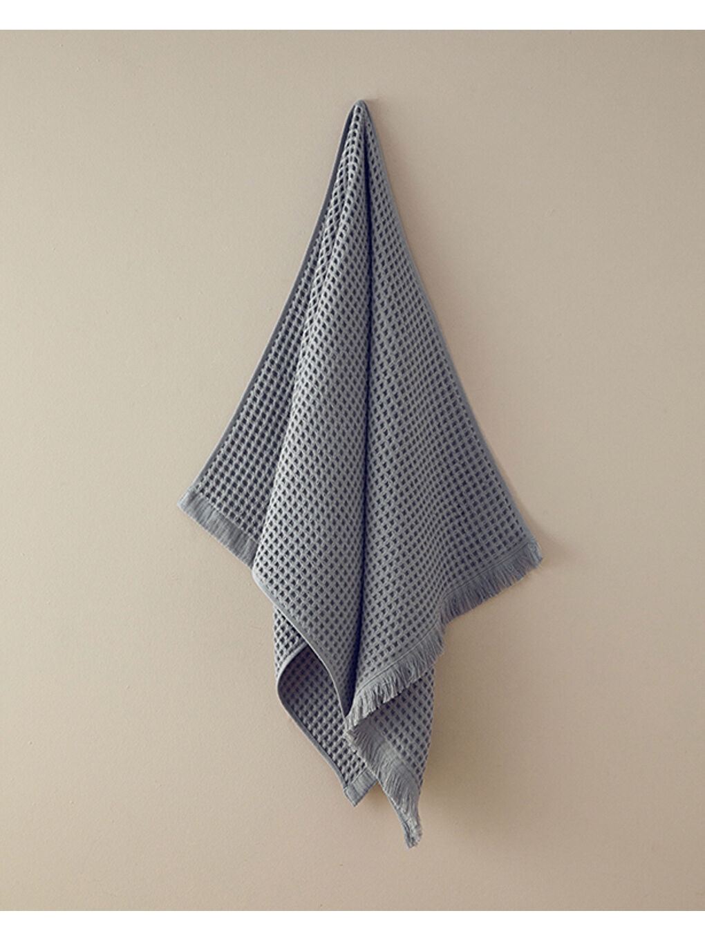 Sofya Pamuklu Waffle Banyo Havlusu Gri