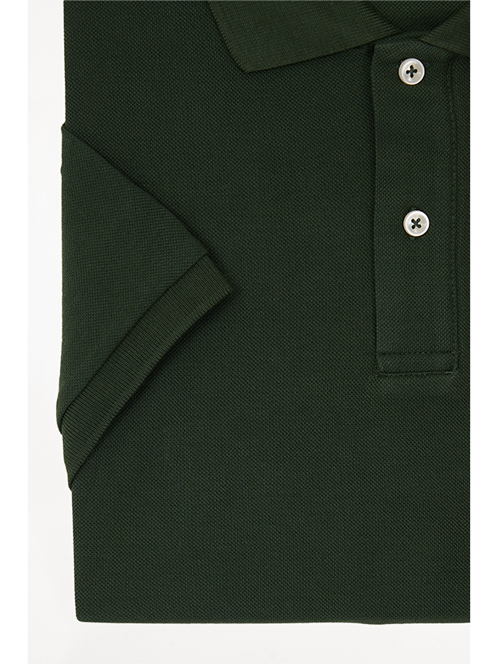 Erkek Big Size Büyük Beden %100 Pamuk Düz Pike Haki Polo Yaka Tişört-2