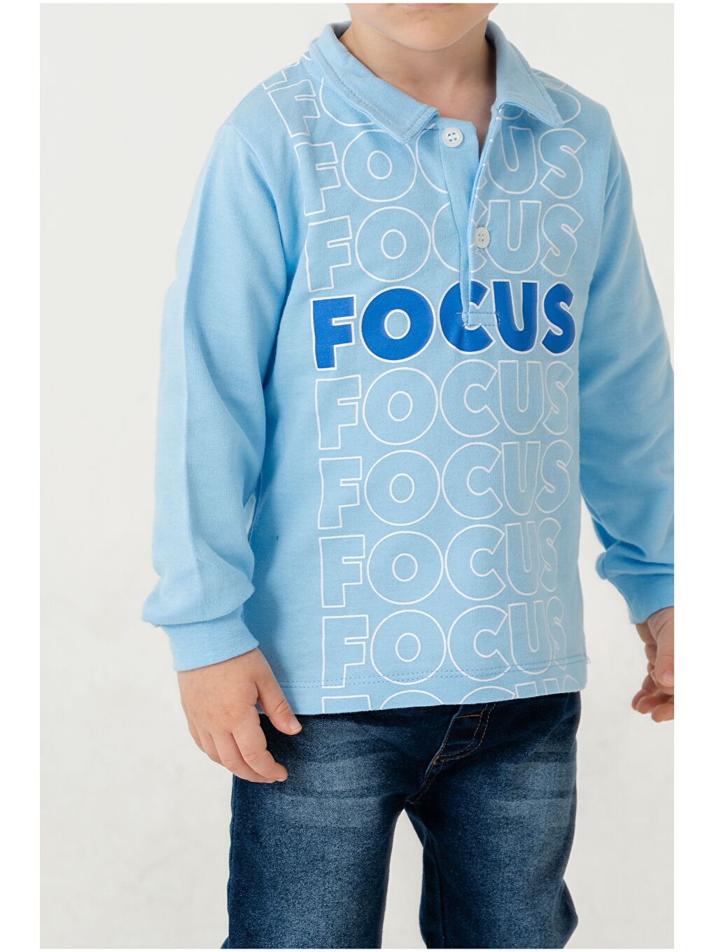 Mavi Bebek Jean Pantolonlu Takım-3