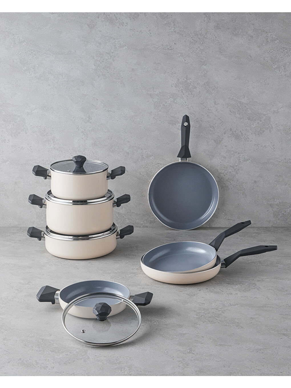 Ekru Prego CeraWell Tencere 24 cm Krem-6