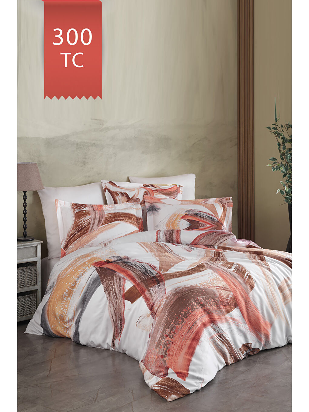 Karışık Royal Saten Tek Kişilik 300TC Nevresim Takımı - LİSA