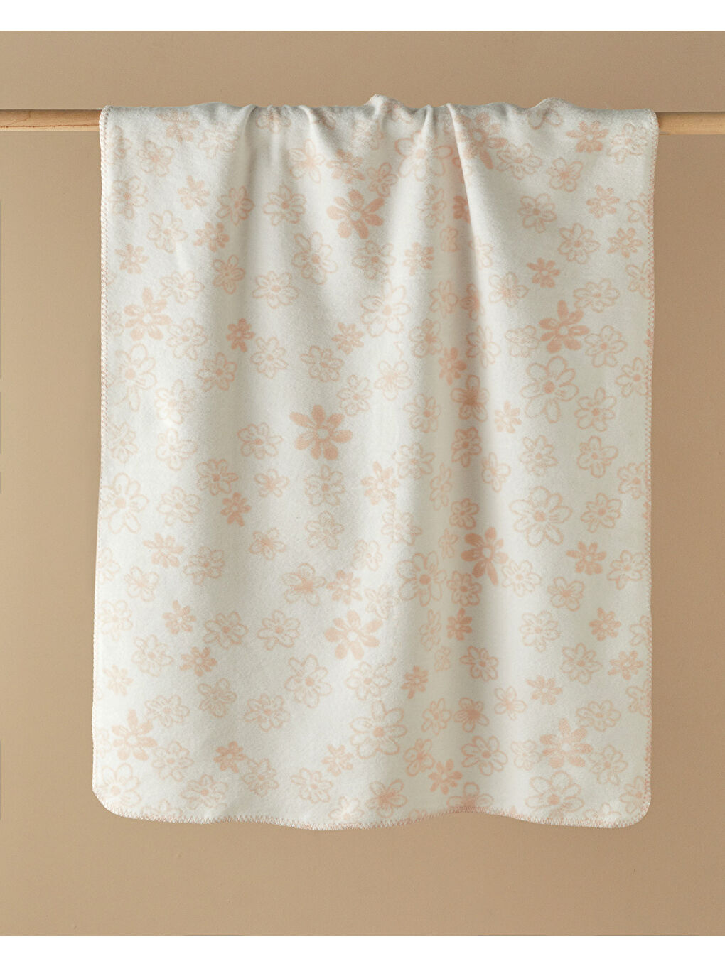 Pembe Charming Garden Pamuklu Bebe Battaniye 100x120 cm Pudra-1