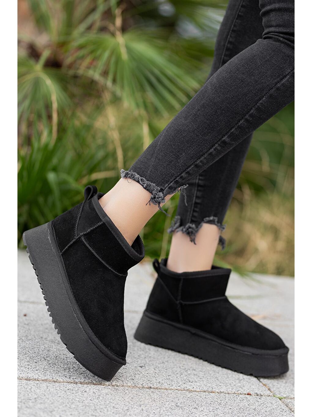 Siyah D980  Su Ve Soğuk Geçirmez Kadın Bot-1