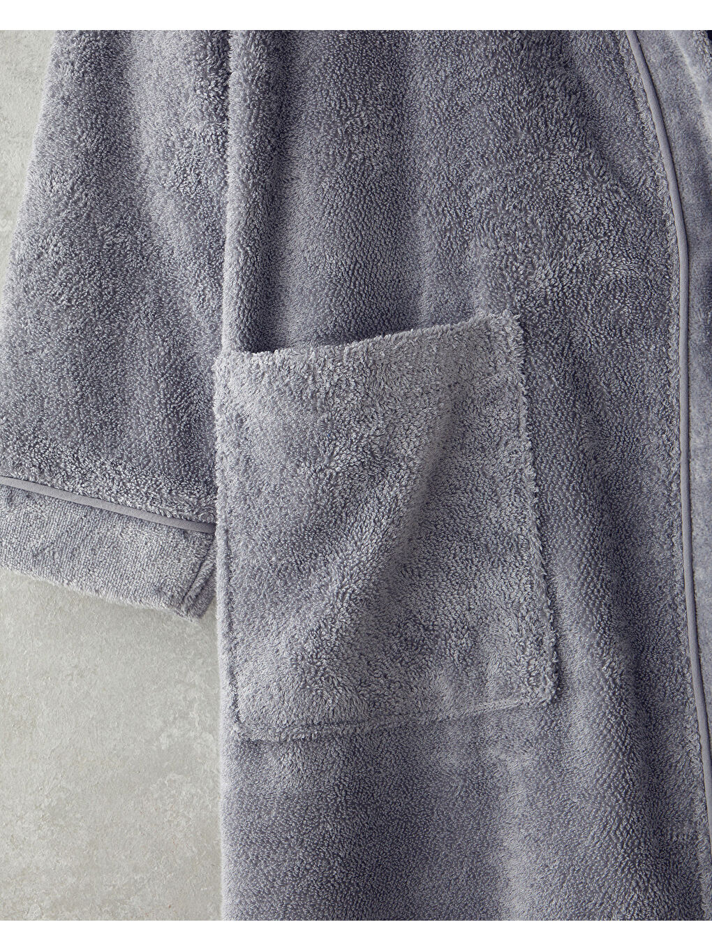 Melinda Bambu Pamuk Bornoz Koyu Gri-2